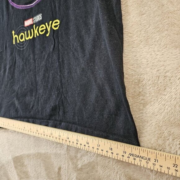 Marvel Studios Hawkeye Graphic Print T-Shirt Mens Sz M Black Short Sleeve Comics - Picture 6 of 10